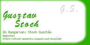 gusztav stoch business card